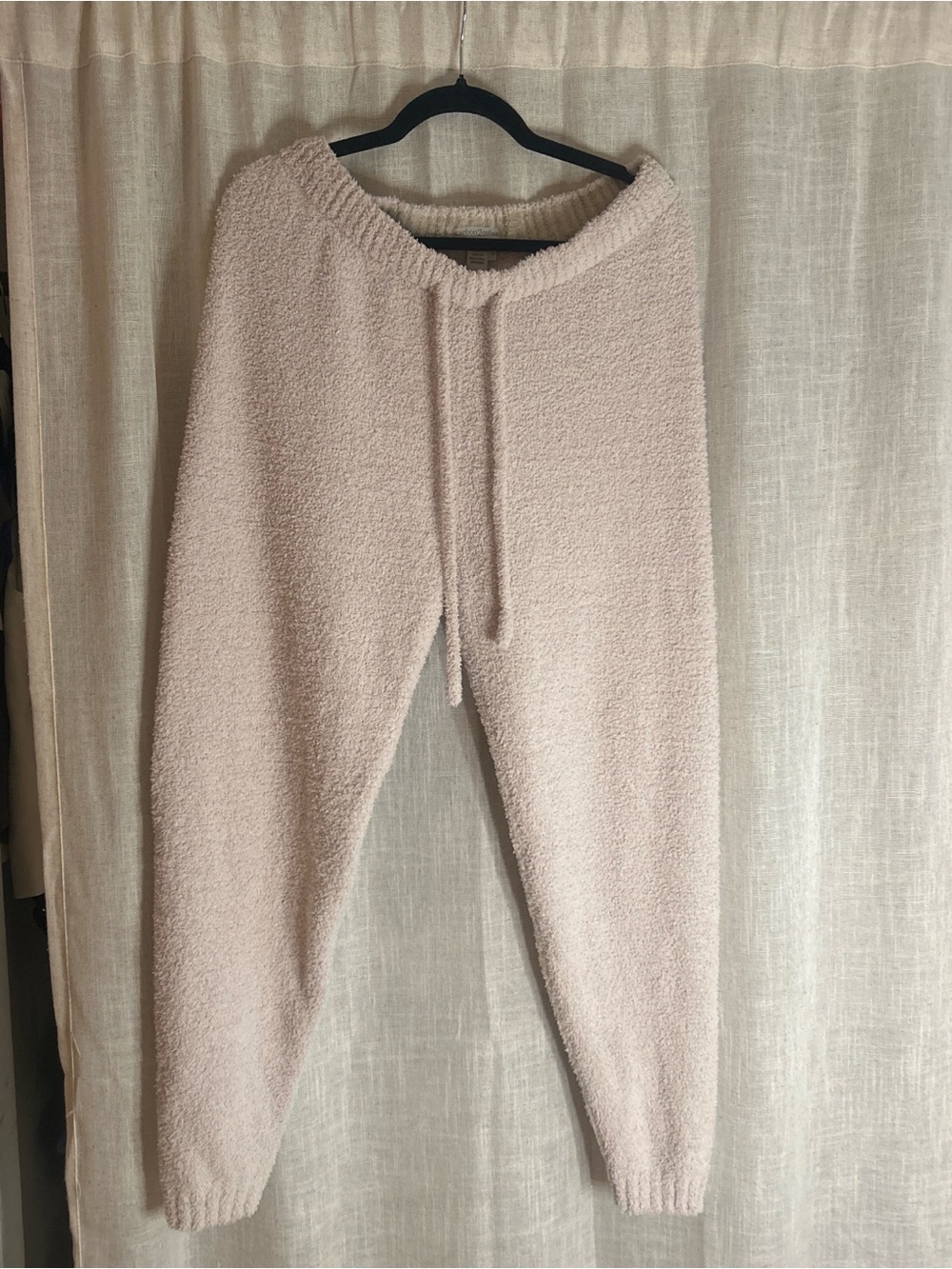 Cozy Women's Plush Jogger Pants - Light Blush
